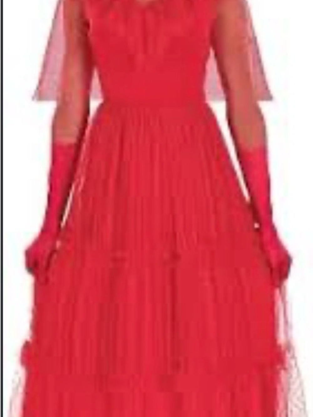 Lydia Red Wedding Dress Costume NWT Size 2-4 Adult